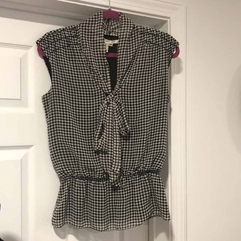 Max studio polka dot top Sz S